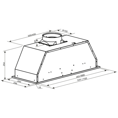 Купить Вытяжка полновстраиваемая Оasis UM-52W белый  9136705. Характеристики, отзывы и цены в Донецке