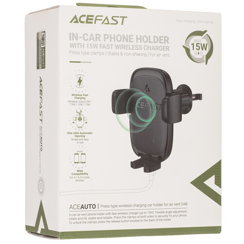 Купить Держатель автомобильный ACEFAST D48 черный  9258643. Характеристики, отзывы и цены в Донецке