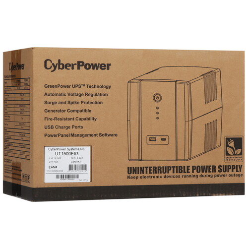 Купить ИБП CyberPower UT1500EIG  5431047. Характеристики, отзывы и цены в Донецке