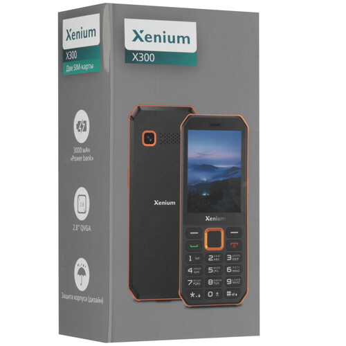 Купить Сотовый телефон Xenium X300 оранжевый/черный  5625076. Характеристики, отзывы и цены в Донецке