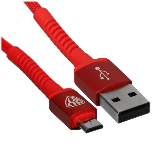 Купить Кабель круглый BY micro USB - USB 2.0 Type-A красный 2 м  5482192. Характеристики, отзывы и цены в Донецке