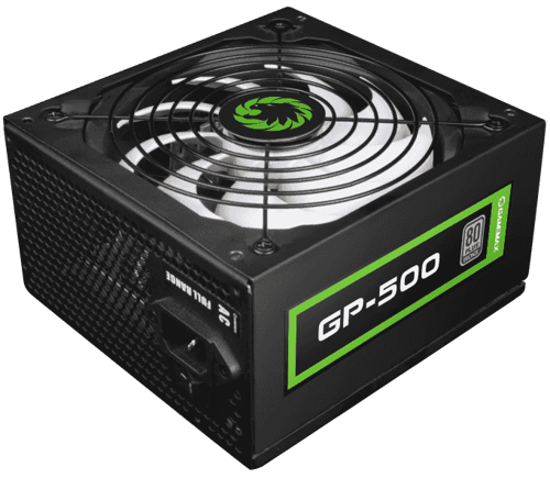 Купить Блок питания GameMax GP-500  черный  9081298. Характеристики, отзывы и цены в Донецке