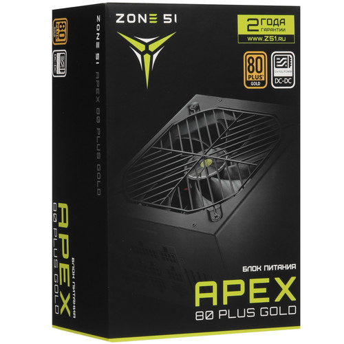 Купить Блок питания ZONE 51 APEX 850W 80 PLUS GOLD [Z51GLD850BK] черный  9420510. Характеристики, отзывы и цены в Донецке
