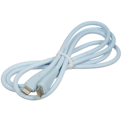 Купить Кабель круглый USAMS Lightning 8-pin - USB Type-C голубой 1 м  5480375. Характеристики, отзывы и цены в Донецке