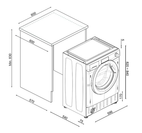 Купить Встраиваемая стирально-сушильная машина Haier HWDQ90B416FWB-RU  9955908. Характеристики, отзывы и цены в Донецке