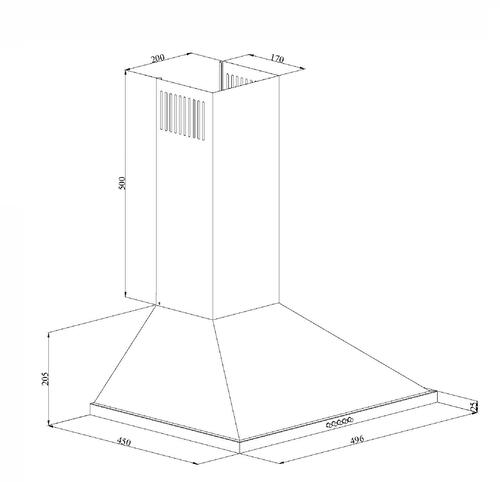 Купить Вытяжка каминная Simfer 8563SM черный/черный  1014764. Характеристики, отзывы и цены в Донецке