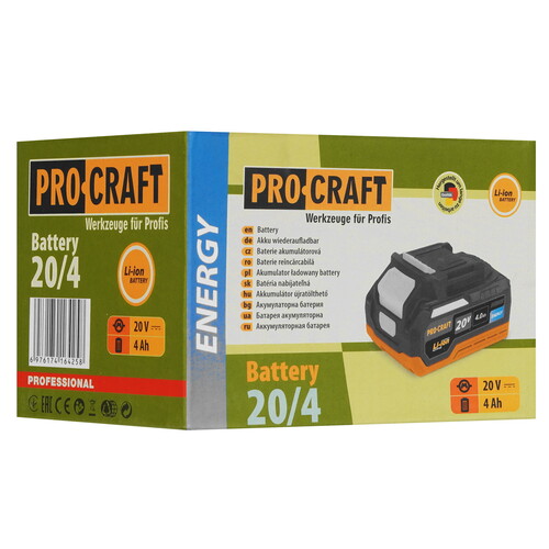 Купить Аккумулятор Procraft BAT20/4 Energy  9293549. Характеристики, отзывы и цены в Донецке