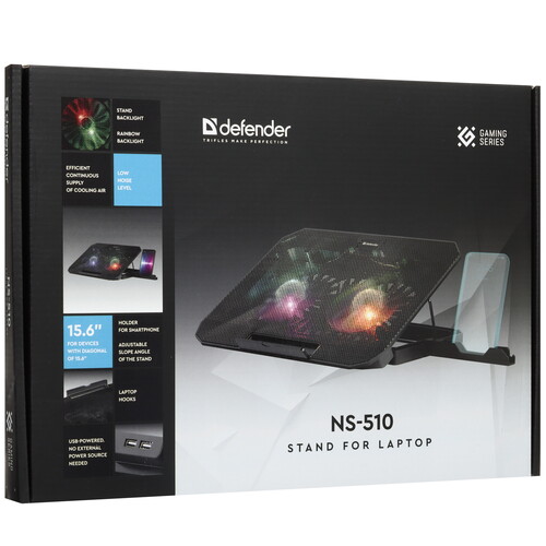 Купить Охлаждающая подставка DEFENDER NS-510 черный  9231197. Характеристики, отзывы и цены в Донецке