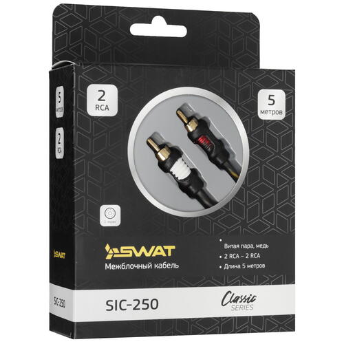 Купить Кабель   Swat RCA x2 - RCA x2 черный  5370021. Характеристики, отзывы и цены в Донецке