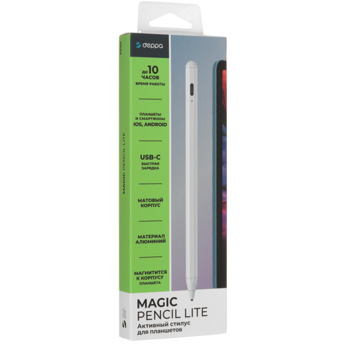 Купить Стилус Deppa Magic Pencil Lite универсальный белый  9266900. Характеристики, отзывы и цены в Донецке