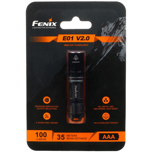 Купить Фонарь Fenix E01V20BLK  5078220. Характеристики, отзывы и цены в Донецке