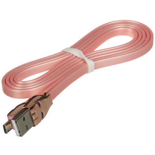 Купить Кабель плоский Hoco micro USB - USB 2.0 Type-A розовый 1.2 м  5475199. Характеристики, отзывы и цены в Донецке