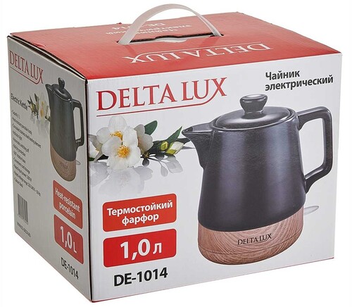 Купить Электрочайник DELTA LUX DE-1014 черный  9235544. Характеристики, отзывы и цены в Донецке