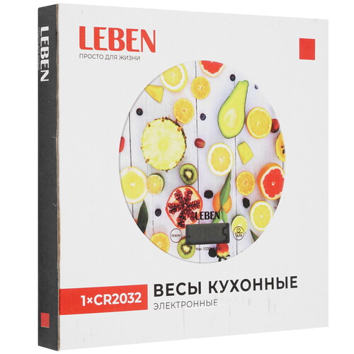 Купить Кухонные весы LEBEN 268-063 разноцветный  9237204. Характеристики, отзывы и цены в Донецке