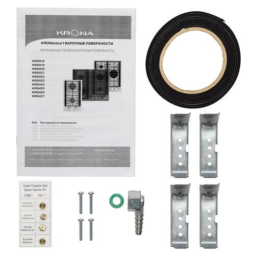 Купить Газовая варочная поверхность KRONA HAGEL 60 BL  9039373. Характеристики, отзывы и цены в Донецке