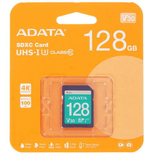 Купить Карта памяти ADATA Premier Pro SDXC 128 ГБ [ASDX128GUI3V30S-R]  5446190. Характеристики, отзывы и цены в Донецке