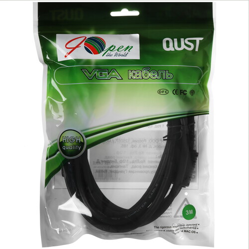 Купить Кабель  iOpen VGA - VGA, 3 м  5602502. Характеристики, отзывы и цены в Донецке