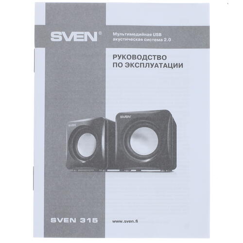 Купить Колонки SVEN 315 черный  0123382. Характеристики, отзывы и цены в Донецке