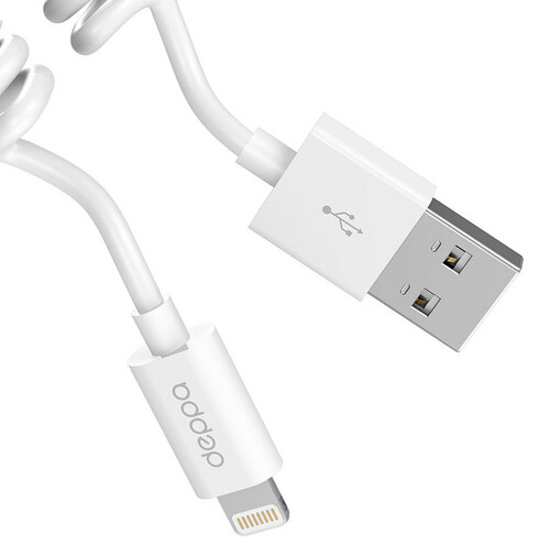 Купить Кабель витой DEPPA Lightning 8-pin - USB 2.0 Type-A белый 1.5 м  0172241. Характеристики, отзывы и цены в Донецке