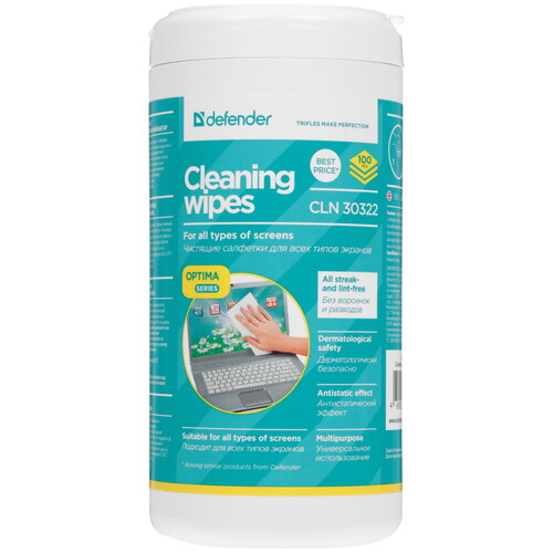 Купить Салфетки Defender CLN 30322  1017540. Характеристики, отзывы и цены в Донецке