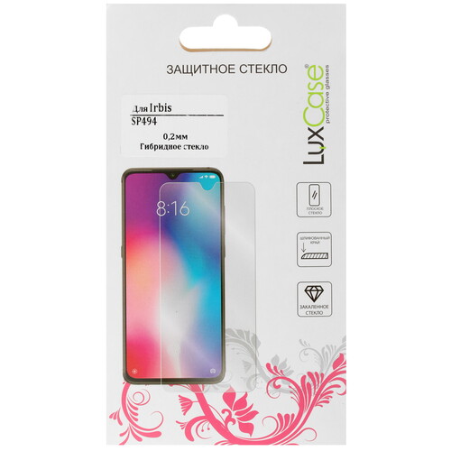 Купить Защитное гибридное стекло LuxCase для экрана IRBIS SP494  4814200. Характеристики, отзывы и цены в Донецке