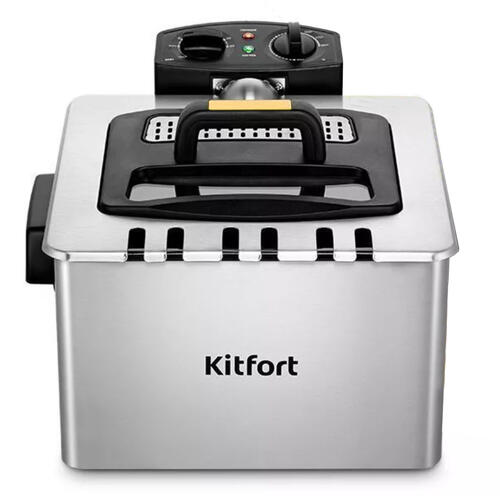 Купить Фритюрница Kitfort КТ-6238 серебристый  9117546. Характеристики, отзывы и цены в Донецке