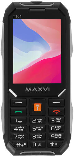 Купить Сотовый телефон Maxvi T101 черный/серебристый  9064662. Характеристики, отзывы и цены в Донецке