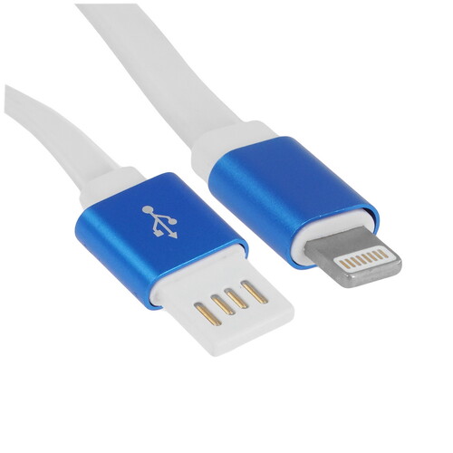 Купить Кабель плоский Cablexpert Lightning 8-pin - USB 2.0 Type-A белый 1 м  5485435. Характеристики, отзывы и цены в Донецке