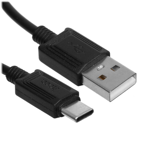 Купить Кабель круглый Hoco USB Type-C - USB 2.0 Type-A черный 1 м  5475039. Характеристики, отзывы и цены в Донецке