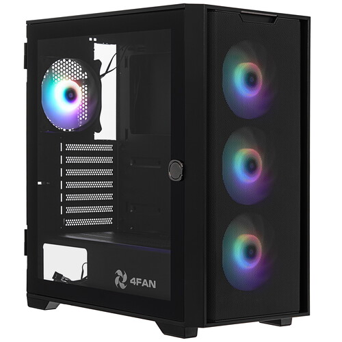 Купить Корпус 4FAN Zulian [ZULATBFP] черный  9291315. Характеристики, отзывы и цены в Донецке