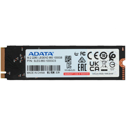 Купить 1000 ГБ M.2 NVMe накопитель ADATA LEGEND 860  5619110. Характеристики, отзывы и цены в Донецке