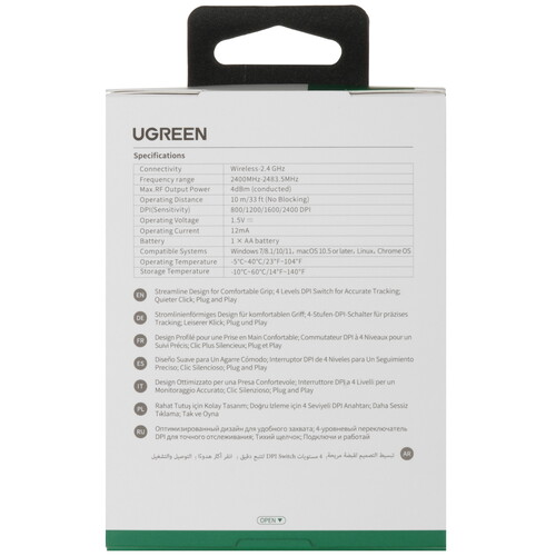 Купить Мышь беспроводная UGREEN MU105  9121726. Характеристики, отзывы и цены в Донецке