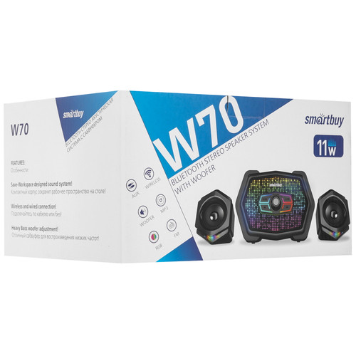 Купить Колонки SmartBuy W70 черный  9190231. Характеристики, отзывы и цены в Донецке