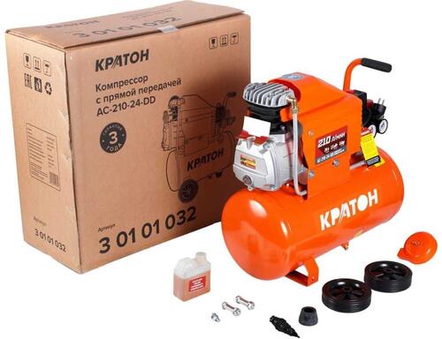 Купить Компрессор поршневой масляный Кратон AC-210-24-DD  9024843. Характеристики, отзывы и цены в Донецке