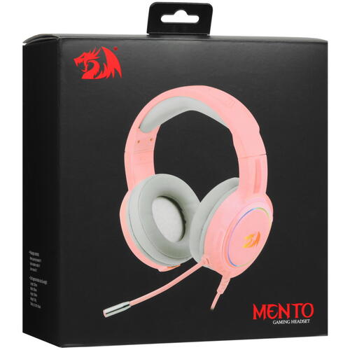 Купить Проводные наушники Redragon Mento RGB розовый 2024  5463207. Характеристики, отзывы и цены в Донецке