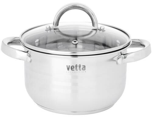 Купить Кастрюля VETTA Фултон 822-113 2.9 л 20 см серебристый  9175221. Характеристики, отзывы и цены в Донецке