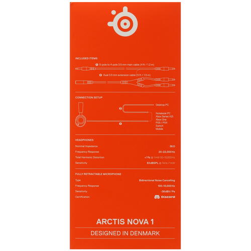 Купить Проводные наушники SteelSeries Arctis Nova 1 черный 2021  5092191. Характеристики, отзывы и цены в Донецке