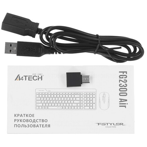 Купить Клавиатура+мышь беспроводная   A4Tech Fstyler FG2300 Air бежевый  5442757. Характеристики, отзывы и цены в Донецке