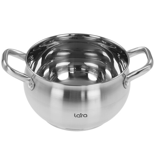 Купить Кастрюля Lara Токио LR02-263 4.1 л 20 см серебристый  9137079. Характеристики, отзывы и цены в Донецке