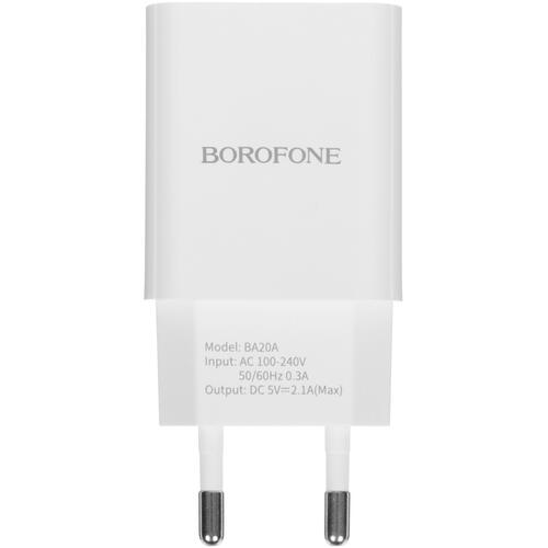Купить Сетевое зарядное устройство Borofone BA20A Sharp белый  5367547. Характеристики, отзывы и цены в Донецке