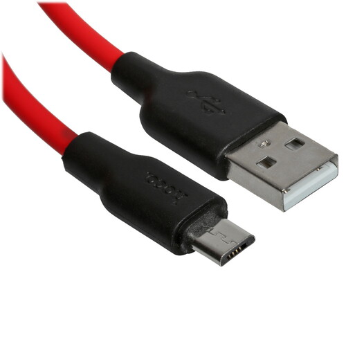 Купить Кабель круглый Hoco micro USB - USB 2.0 Type-A красный 1 м  5475160. Характеристики, отзывы и цены в Донецке