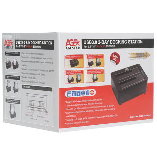 Купить Док-станция для накопителей AgeStar 3UBT8  1326655. Характеристики, отзывы и цены в Донецке
