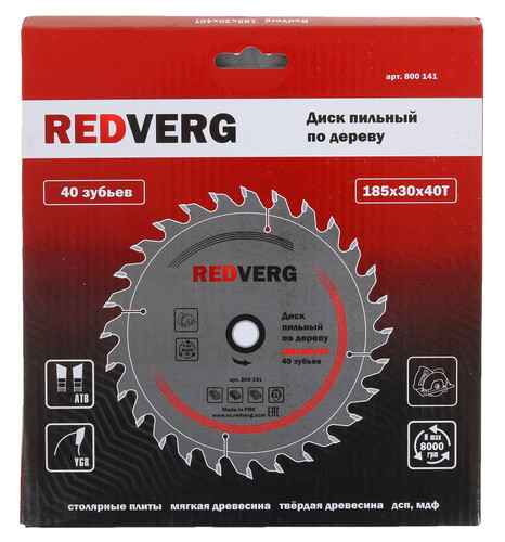 Купить Диск пильный RedVerg 800141  1203915. Характеристики, отзывы и цены в Донецке