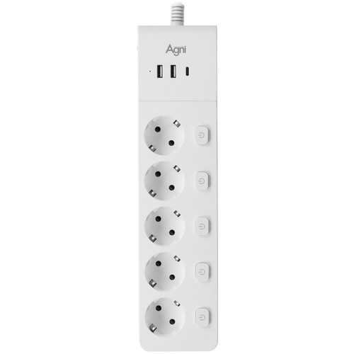 Купить Сетевой фильтр AGNI TP-FI3U5E-C белый  9289366. Характеристики, отзывы и цены в Донецке