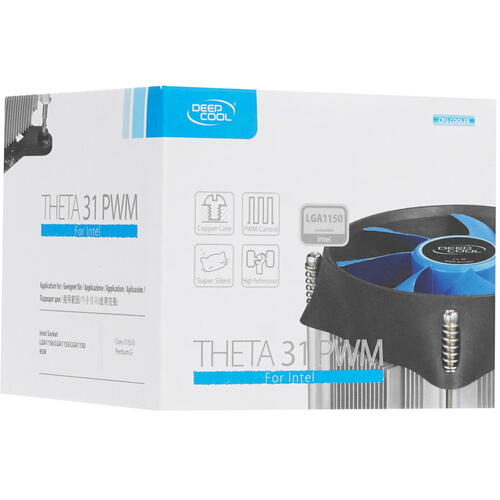 Купить Кулер для процессора DEEPCOOL THETA 31 PWM  черный  1688714. Характеристики, отзывы и цены в Донецке