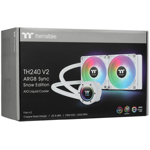 Купить Система охлаждения Thermaltake TH240 V2 ARGB Sync  белая  5426609. Характеристики, отзывы и цены в Донецке