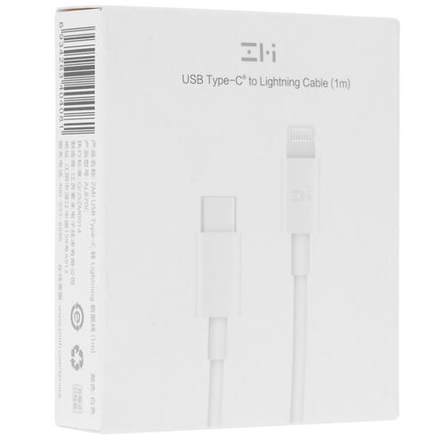 Купить Кабель круглый ZMI Lightning 8-pin MFI - USB Type-C белый 1 м  5099592. Характеристики, отзывы и цены в Донецке