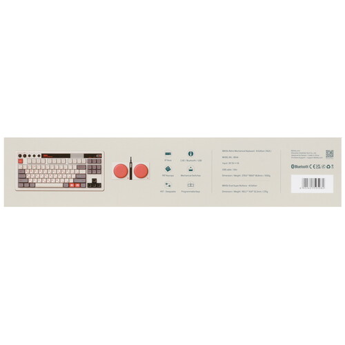Купить Клавиатура  проводная + беспроводная 8BitDo Retro Mechanical Keyboard - N Edition  5432739. Характеристики, отзывы и цены в Донецке