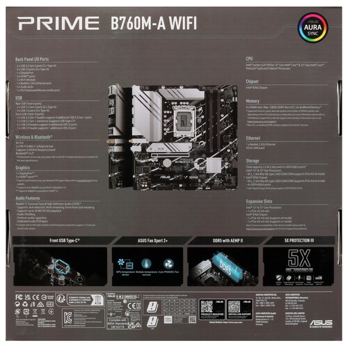 Купить Материнская плата ASUS PRIME B760M-A WIFI  5420860. Характеристики, отзывы и цены в Донецке