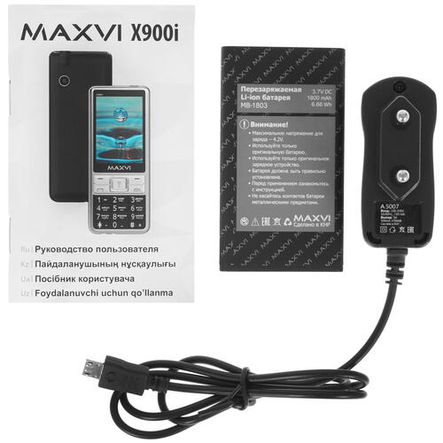 Купить Сотовый телефон Maxvi X900i черный/серебристый  9916945. Характеристики, отзывы и цены в Донецке